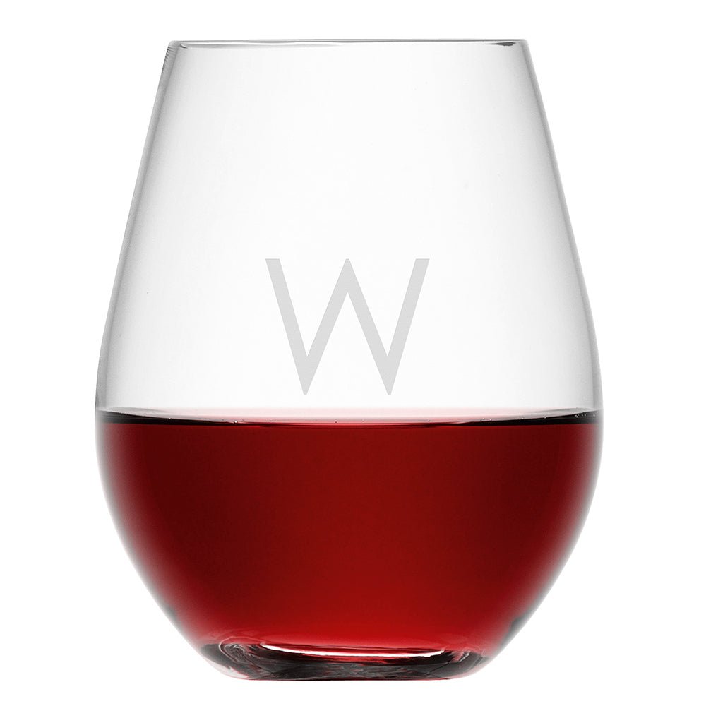 Personalised Stemless Red Wine Glass - Engraved Memories