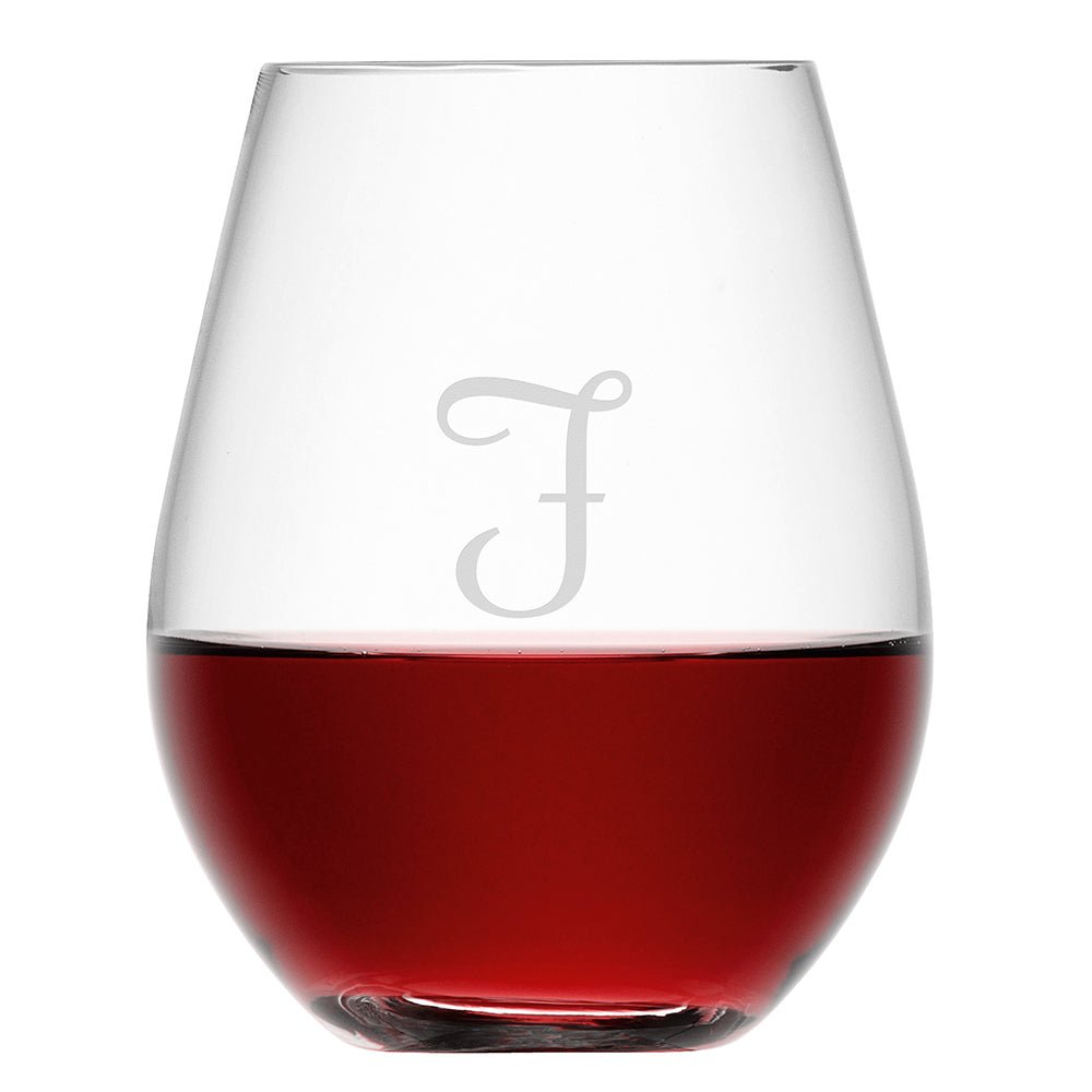 Personalised Stemless Red Wine Glass - Engraved Memories