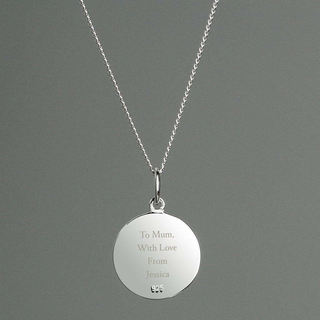 Personalised Sterling Silver & 9ct Gold St. Christopher Necklace - Engraved Memories