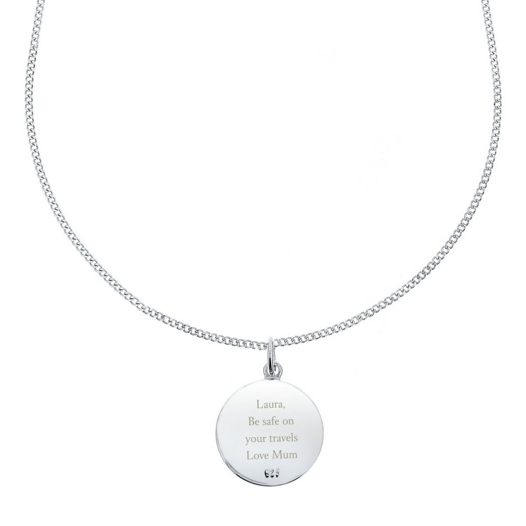 Personalised Sterling Silver & 9ct Gold St. Christopher Necklace - Engraved Memories