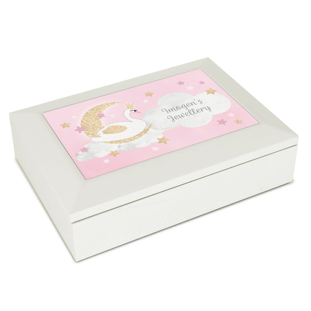 Personalised Swan Lake Jewellery Box - Engraved Memories