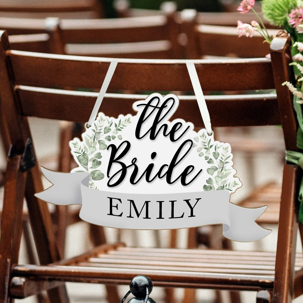 Personalised The Bride Wedding Chair Wooden Hanging Decoration - Engraved Memories