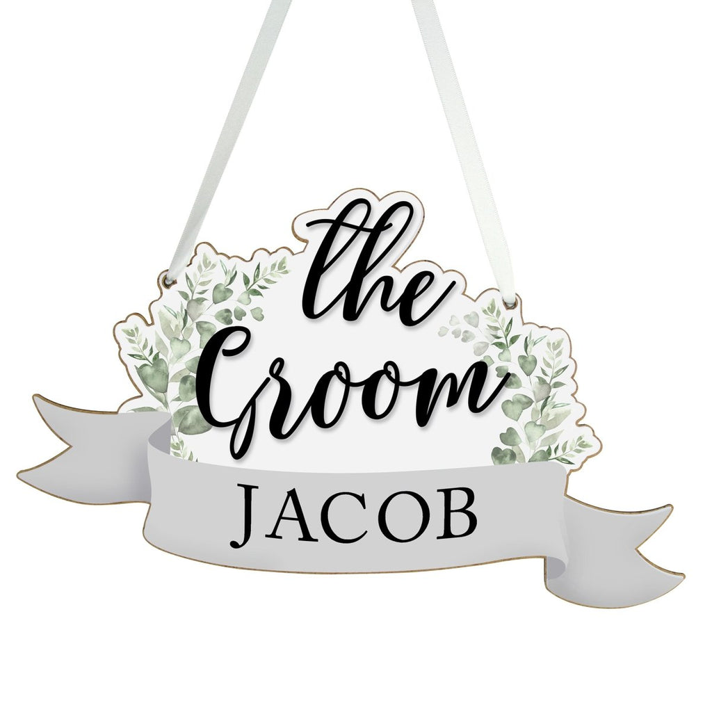 Personalised The Groom Wedding Chair Wooden Hanging Decoration - Engraved Memories