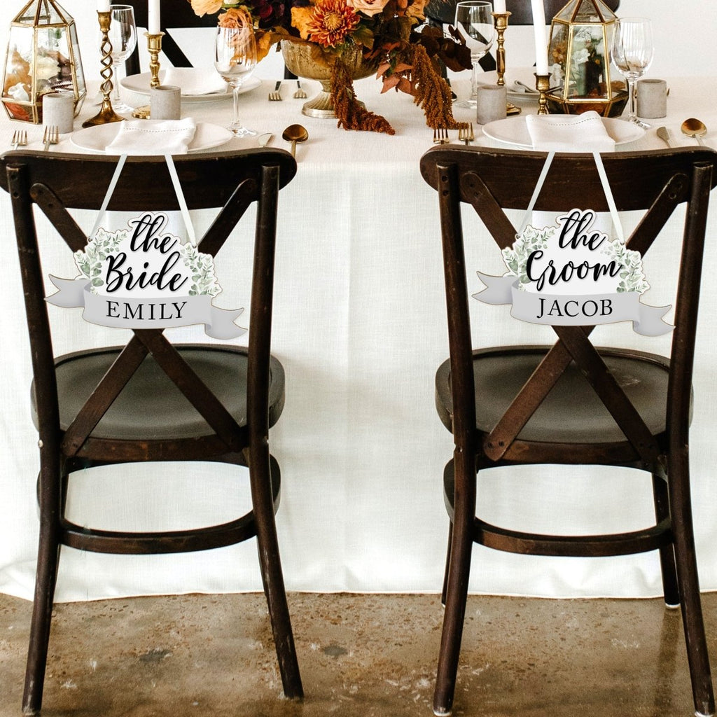Personalised The Groom Wedding Chair Wooden Hanging Decoration - Engraved Memories