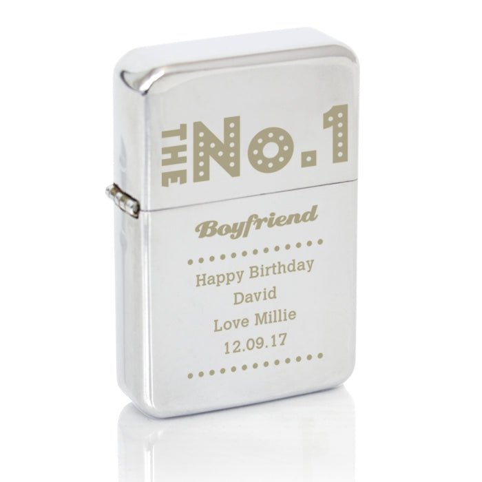 Personalised The No.1 Silver Lighter - Engraved Memories
