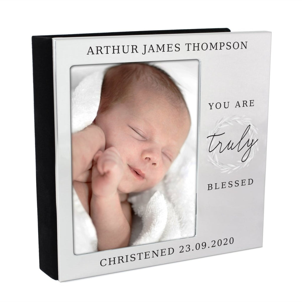Personalised Truly Blessed 6x4 Photo Frame Album - Engraved Memories