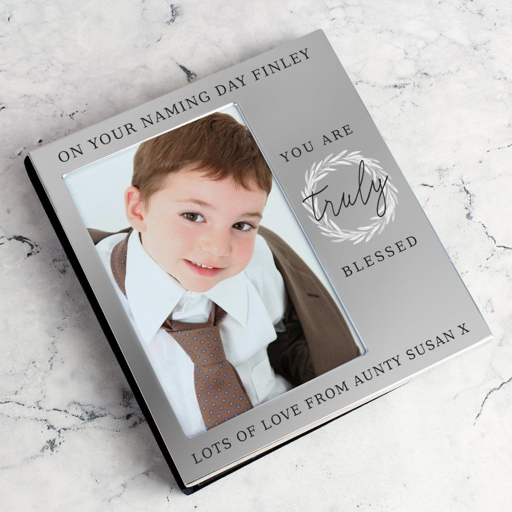 Personalised Truly Blessed 6x4 Photo Frame Album - Engraved Memories