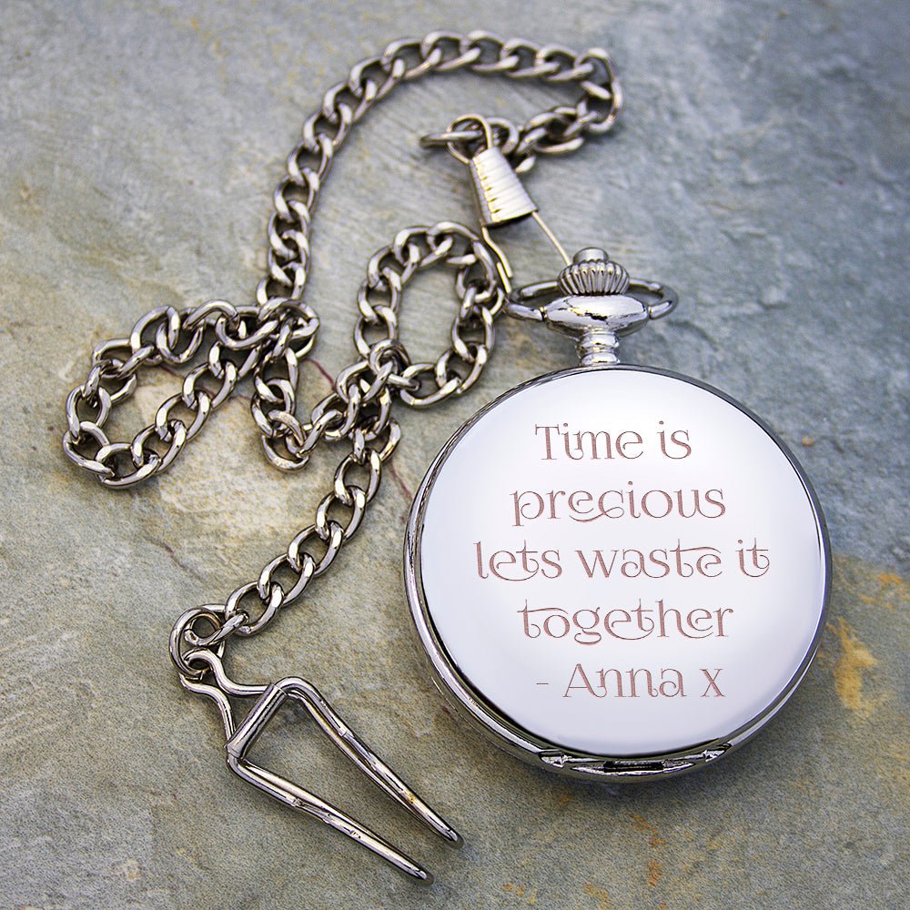 Personalised Valentine's Day Pocket Watch - Engraved Memories