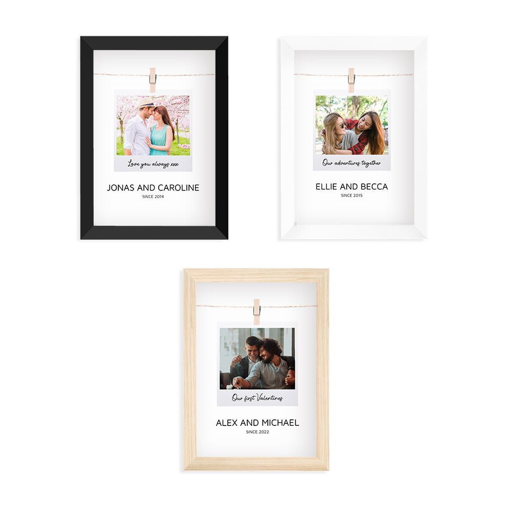 Personalised Valentine's Polaroid Print - Engraved Memories