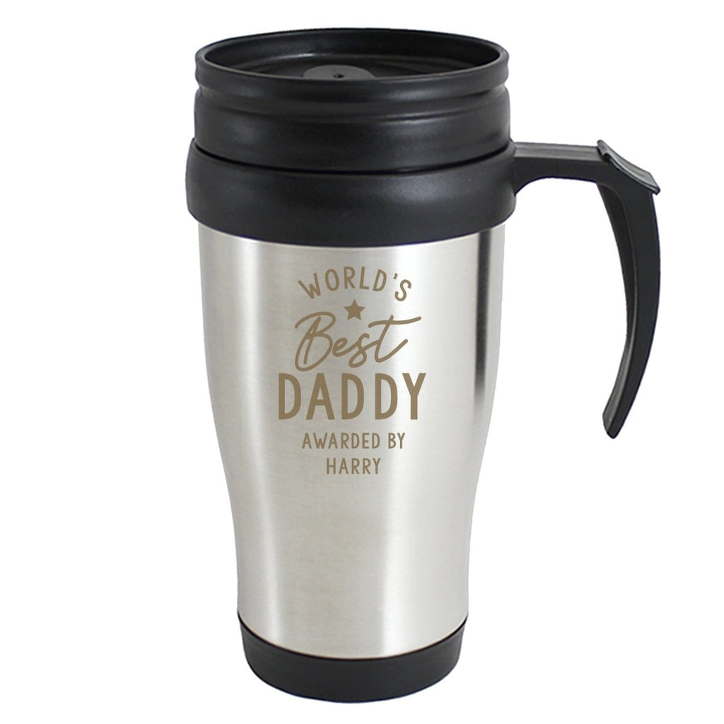 Personalised 'Worlds Best' Travel Mug, Father's day Gift for Men - Engraved Memories