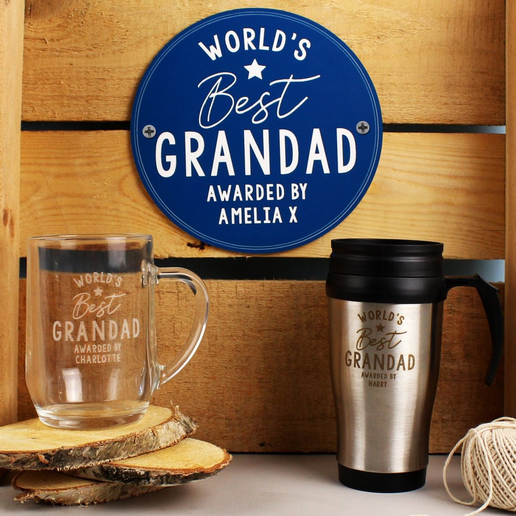 Personalised 'Worlds Best' Travel Mug, Father's day Gift for Men - Engraved Memories