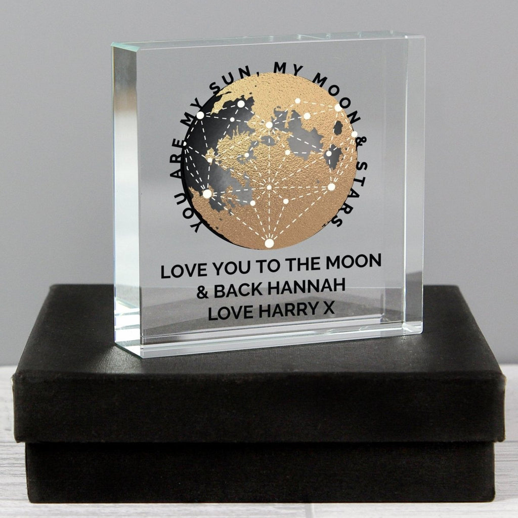 Personalised You Are My Sun My Moon Large Crystal Token - Engraved Memories