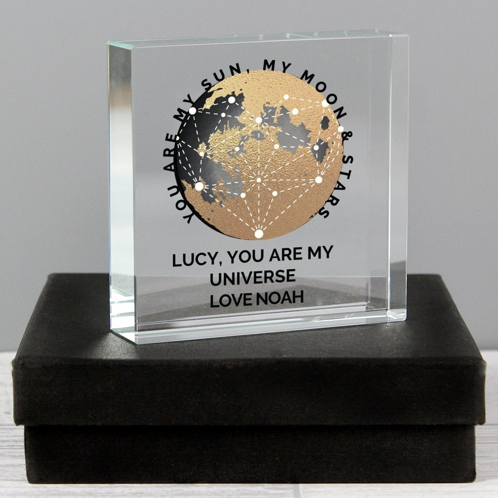 Personalised You Are My Sun My Moon Large Crystal Token - Engraved Memories
