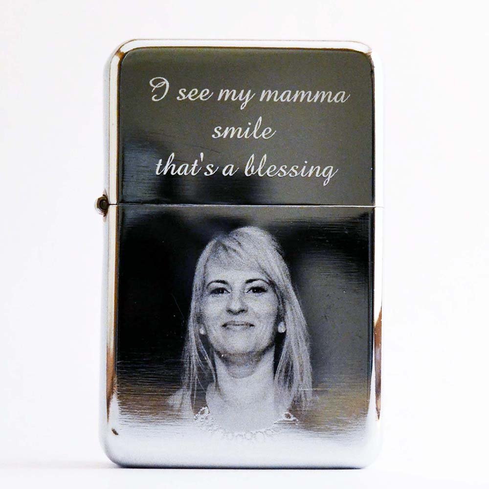 Personalised Lighter – Custom Engraved Metal Cigarette Gift For Father –  Engraved Memories