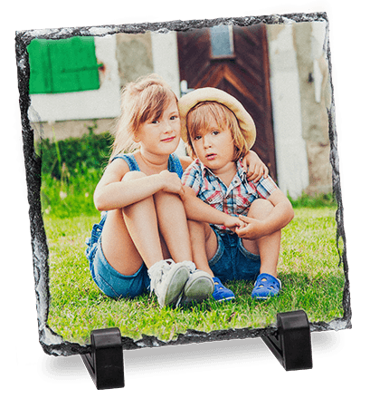 Photo Slate - Small Square 15cm x 15cm Mother's day gift - Engraved Memories