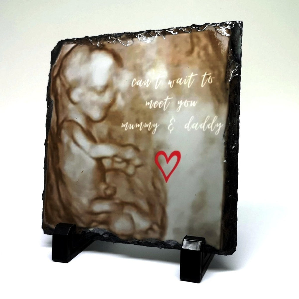 Personalised 15x15cm photo slate gift showcasing cherished memories on natural stone, perfect for Mother's Day or any occasion.