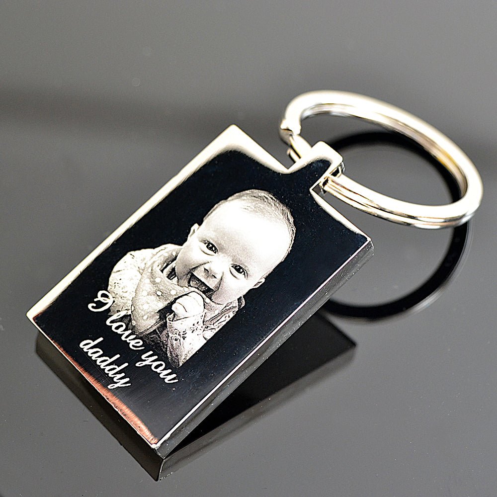 A personalized pet memorial necklace featuring a custom photo and message, crafted from durable stainless steel for lasting memories.