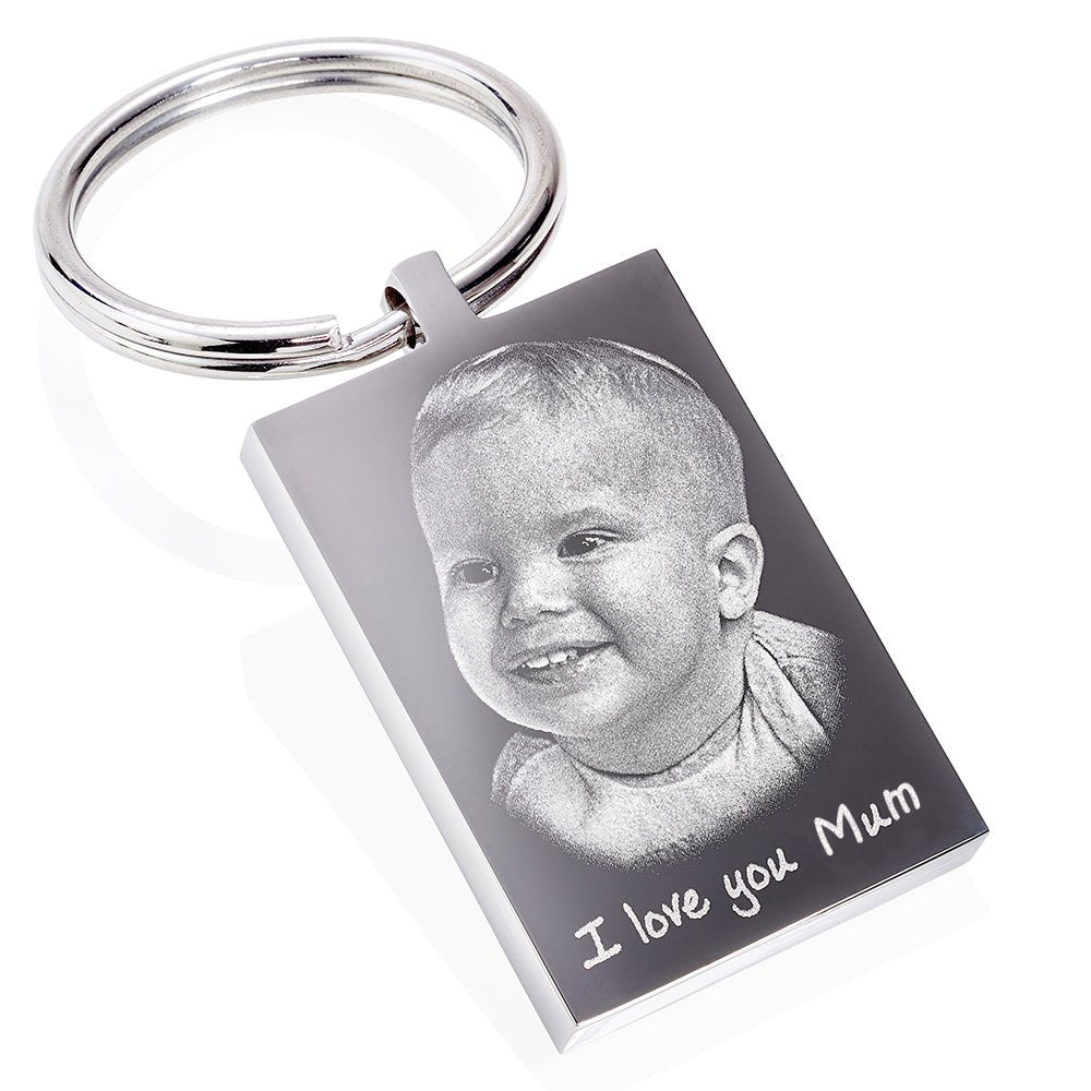 A personalized pet memorial necklace featuring a custom photo and message, crafted from durable stainless steel for lasting memories.