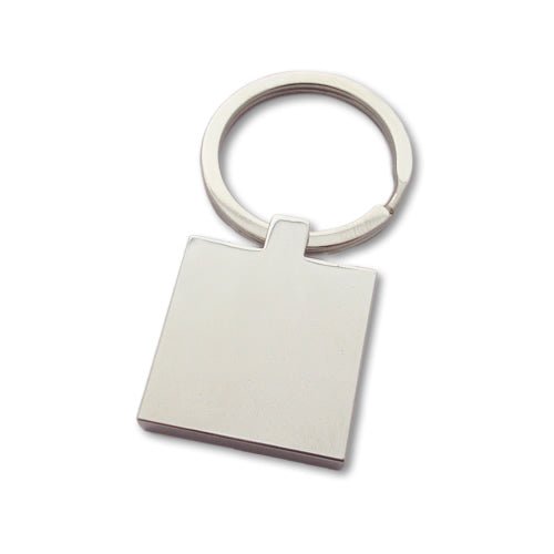 Square Photo and Text Engraved Keyring - Engraved Memories