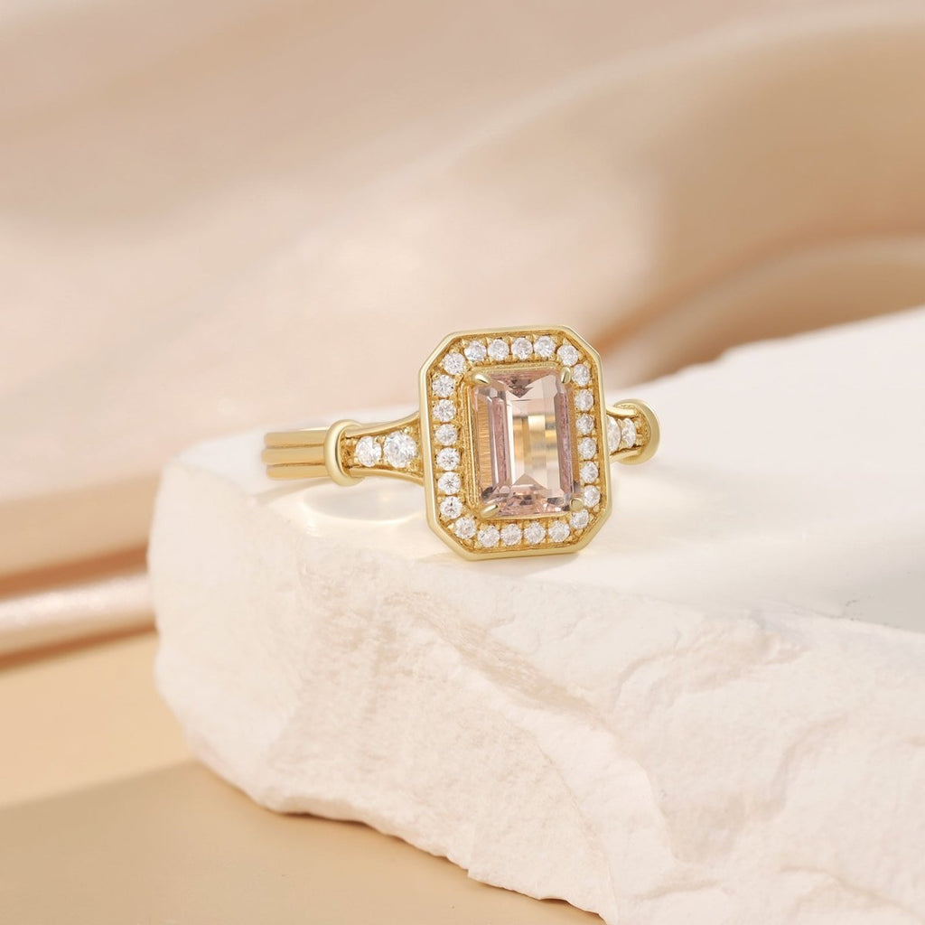 Sterling silver 925 ring featuring a natural pink sapphire gemstone, available in white gold, gold, or rose gold plating.